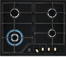 Płyta gazowa ELECTROLUX EGS6436RK Retro 60 cm | 4 palniki | ruszty żeliwne | zapłon elektryczny | czarny
