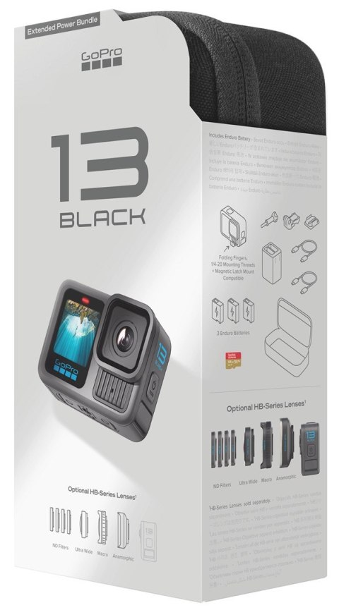 GoPro HERO13 Extended Power Bundle aparat do fotografii sportowej 27,6 MP 5.3K Ultra HD CMOS 25,4 / 1,9 mm (1 / 1.9") Wi-Fi 157 