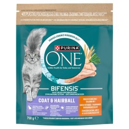 Purina ONE Coat&Hairball Kurczak/Pełne Ziarna 750g