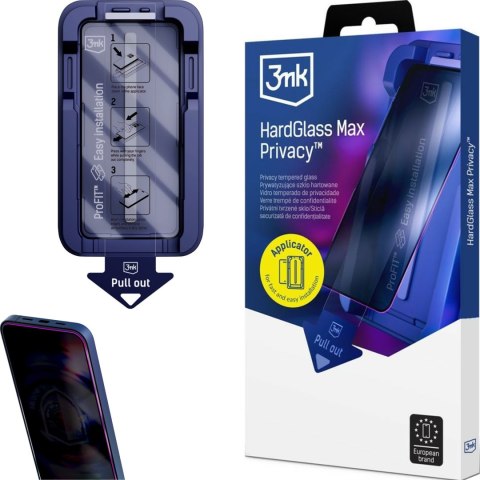 Szkło Hartowane Prywatyzujące Apple iPhone 17 Pro Max - 3mk Hardglass Max Privacy