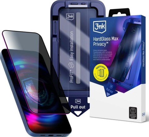 Szkło Hartowane Prywatyzujące Apple iPhone 17 Pro Max - 3mk Hardglass Max Privacy