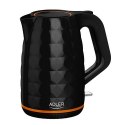 Adler Adler | Czajnik | AD 1277 | Standard | 2200 W | 1,7 L | Plastik | Podstawa obrotowa 360° | Czarny