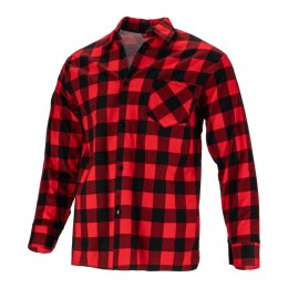 Koszula flanelowa krata czerwona, 170g/m2, 