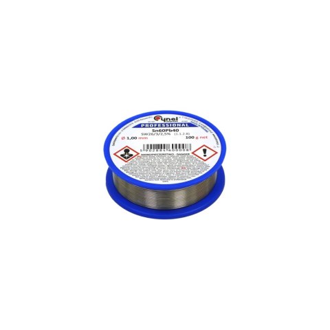 Spoiwo lutownicze lc60 fi=1,0mm, szpula 100g