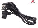 Kabel zasilający Maclean, kątowy, 3 pin, wtyk EU, 3m, MCTV-803