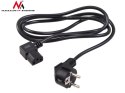 Kabel zasilający Maclean, kątowy, 3 pin, wtyk EU, 3m, MCTV-803