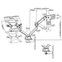 Uchwyt / wieszak do monitora i laptopa Maclean, biurkowy podwójny, VESA 75x75 100x100, 17"-32", 2x8kg, MC-813