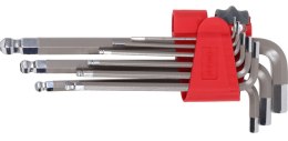 Klucze imbusowe z kulką kpl.9 szt. 1.5-10mm, s2, proline