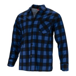 Koszula flanelowa krata niebieska, 170g/m2, 