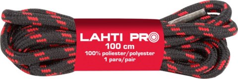 Sznurowadła okrągłe czar-czer l904010p, 10 par, 100cm, lahti