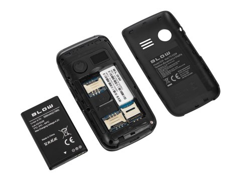 75-032# Telefon dla seniora blow czarny z klapką s24