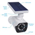 Solarna atrapa kamery, migająca dioda, czujnik ruchu, oświetlenie LED, naklejka gratis, SOL1800S/W