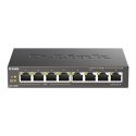 D-Link D-Link | 8-portowy przełącznik Gigabit PoE (4xPoE) | DGS-1008P | Niezarządzany | Desktop | Typ zasilania Zewnętrzny