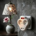 Gniazdko prądowe Maclean, rozgałęźnik z 2 gniazdami i USB A/C 2.4A, typu E, 2x16A, MCE336 E