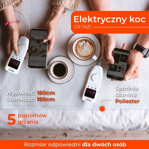 Koc elektryczny-podkładowy z czasomierzem Adler Adler CR 7421 (1600mm / 1800mm)