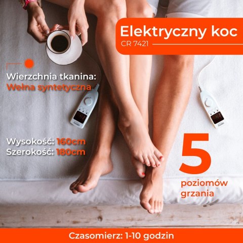 Koc elektryczny-podkładowy z czasomierzem Adler Adler CR 7421 (1600mm / 1800mm)