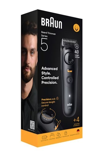 Braun BeardTrimmer 9 BT5520 trymer do brody Bateria 40 2 cm Mokry & Suchy Czarny