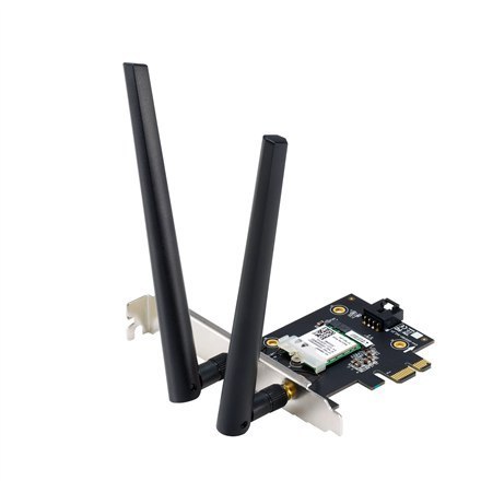 Asus Asus | Adapter Wi-Fi, Tri-Band, Adapter Wi-Fi 6E | PCE-AXE5400 | 802.11ax | 574/2402/2042 Mbit/s | Mbit/s | Porty Ethernet LAN (