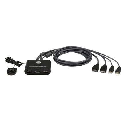 Aten Aten | 2-portowy przełącznik KVM USB FHD HDMI | CS22HF | Miesiące gwarancji