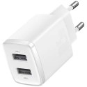 Baseus Compact ładowarka sieciowa 2x USB 10.5W biały (CCXJ010202)