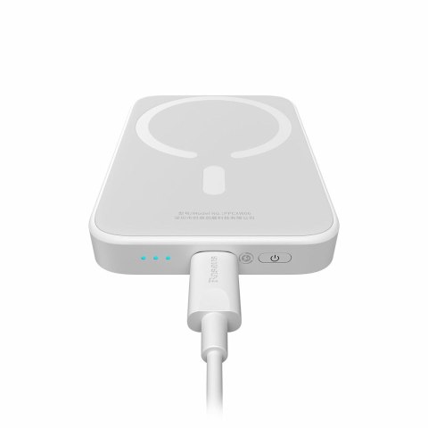Powerbank Baseus Magnetic Mini Air PPCXM06A 6000mAh 20W z kablem Simple Series USB-C - biały