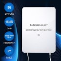 Qoltec Antena 5G LTE | 16dBi | kierunkowa | zewnętrzna | SMA | 3300-3800MHz | wodoodporna | 3m