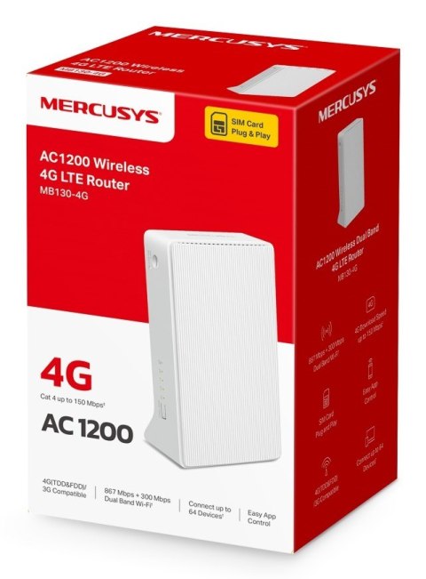 Router Mercusys MB130-4G LTE AC1200