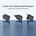 UNITEK ŁADOWARKA SIECIOWA 2X GAN USB-C & USB-A 20W CZARNA