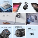UNITEK ŁADOWARKA SIECIOWA 2X GAN USB-C & USB-A 20W CZARNA