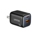 UNITEK ŁADOWARKA SIECIOWA 2X GAN USB-C & USB-A 20W CZARNA