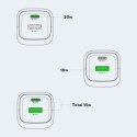 UNITEK ŁADOWARKA SIECIOWA 2X GAN USB-C & USB-A 20W CZARNA