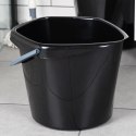 Wiadro Gospodarcze Plastikowe Czarne 14 L VILDE Poręczny Uchwyt