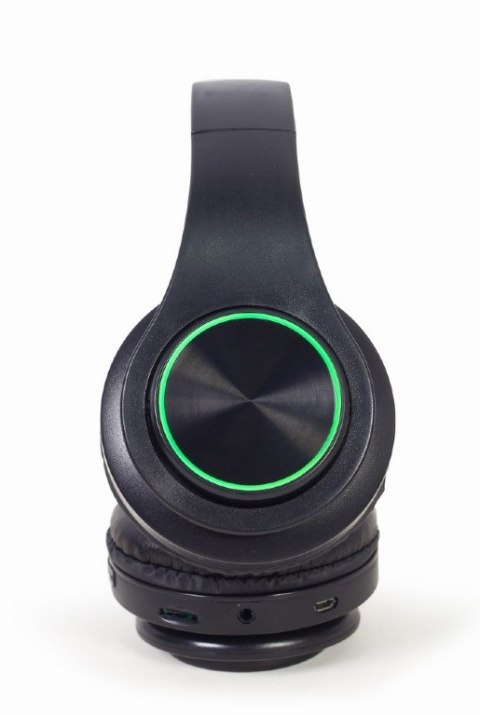 Gembird Słuchawki stereo Gembird BHP-LED-01 z efektami świetlnymi LED | Bluetooth | Nauszne | Bezprzewodowe | Czarne