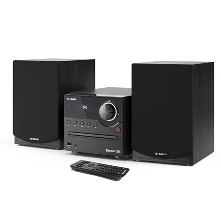 Sharp Sharp XL-B512(BK) Mikrosystem Hi-Fi, CD/FM/USB/Bluetooth v5.0, 45W, czarny Sharp | Mikrosystem Hi-Fi | XL-B512(BK) | Port USB | 