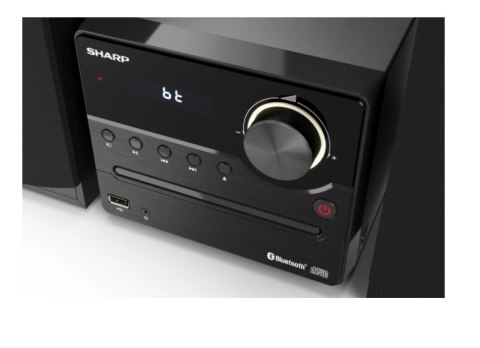 Sharp Sharp XL-B512(BK) Mikrosystem Hi-Fi, CD/FM/USB/Bluetooth v5.0, 45W, czarny Sharp | Mikrosystem Hi-Fi | XL-B512(BK) | Port USB | 