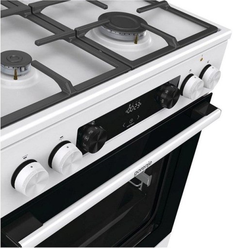Kuchnia gazowo-elektryczna GORENJE GKS6C71WF 60 cm | AirFry | ExtraSteam | FrozenBake | biały