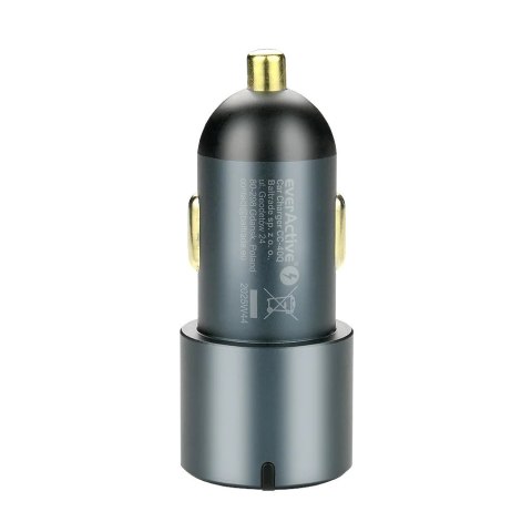 EVERACTIVE ŁADOWARKA SAMOCHODOWA 1 X USB QC3.0, 2X USB-C PD 60W CZARNA CC-40Q