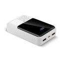 EVERACTIVE POWERBANK 20 000MAH, 2X USB, 1X USB-C 22,5W, QC4+, WYŚWIETLACZ LCD, BIAŁY EB-20Q