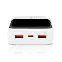 EVERACTIVE POWERBANK 20 000MAH, 2X USB, 1X USB-C 22,5W, QC4+, WYŚWIETLACZ LCD, BIAŁY EB-20Q