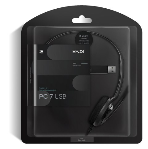 Słuchawki nauszne przewodowe Epos PC7 USB-A Mono