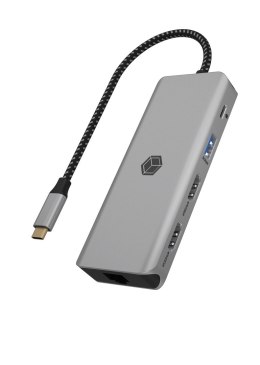 Stacja dokująca ICY BOX IB-DK4012-CPD Przewodowa USB 3.2 Gen 1 (3.1 Gen 1) Type-C Antracyt, Czarny