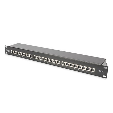 Digitus Digitus | Patch Panel | CAT 6A | RJ45, 8P8C | m | Ekranowanie RJ45 (brąz cynowany) | Odpowiedni do montażu w szafie 483 mm (19")
