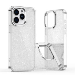 Etui pokrowiec na iPhone 16 Pro Glitter Case - przezroczyste z brokatem