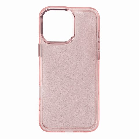Etui pokrowiec na iPhone 16 Pro Glitter Case - różowe z brokatem
