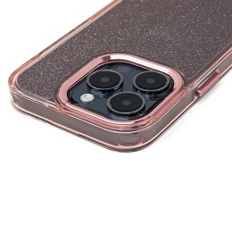 Etui pokrowiec na iPhone 16 Pro Glitter Case - różowe z brokatem