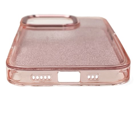 Etui pokrowiec na iPhone 16 Pro Glitter Case - różowe z brokatem
