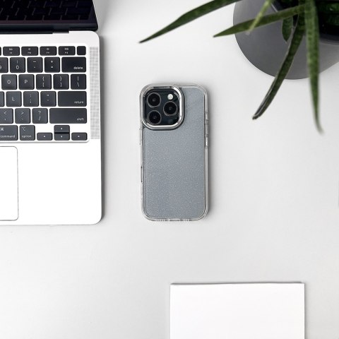 Etui pokrowiec na iPhone 16 Pro Max Glitter Case - przezroczyste z brokatem