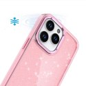Etui pokrowiec na iPhone 16 Pro Max Glitter Case - różowe z brokatem
