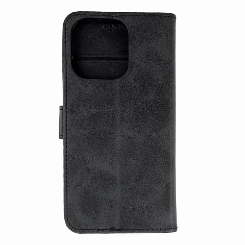 Etui pokrowiec na iPhone 16 Pro Max Leather Book Case - czarny