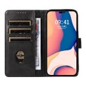 Etui pokrowiec na iPhone 16 Pro Max Leather Book Case - czarny